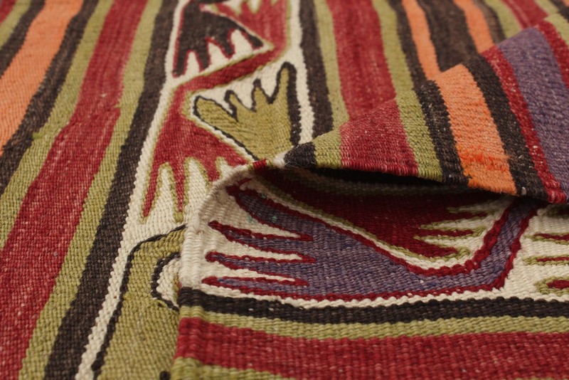 Vintage Hand Woven Area Rug 5'0" x 12'6" Traditional Wool Oriental Carpet gallery