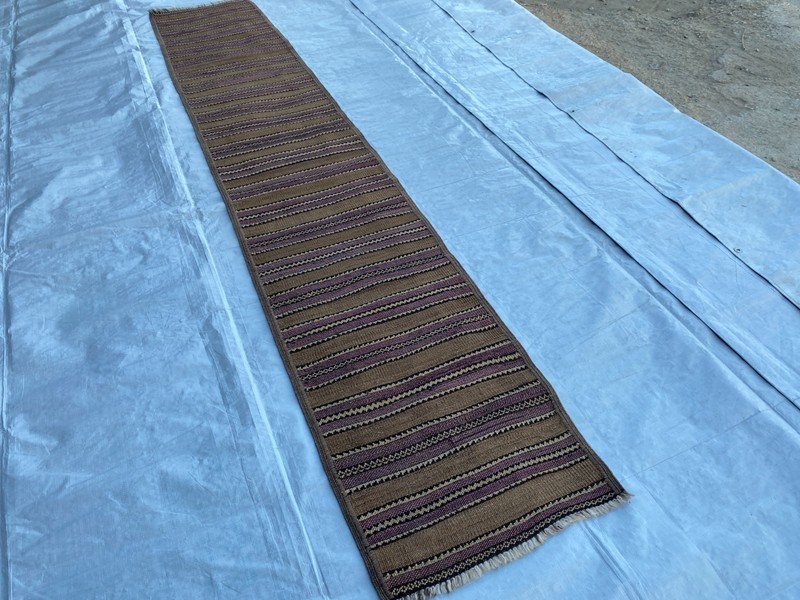 2x10 ft Afghan Handwoven Turkmen Runner Tribal Hallway Entryway Antique Wool Rug gallery