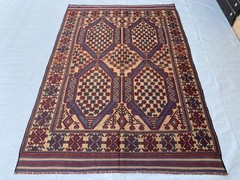 6×9 ft Oriental Turkmen Afghan Handwoven Traditional Tribal Turkish Wool Rug