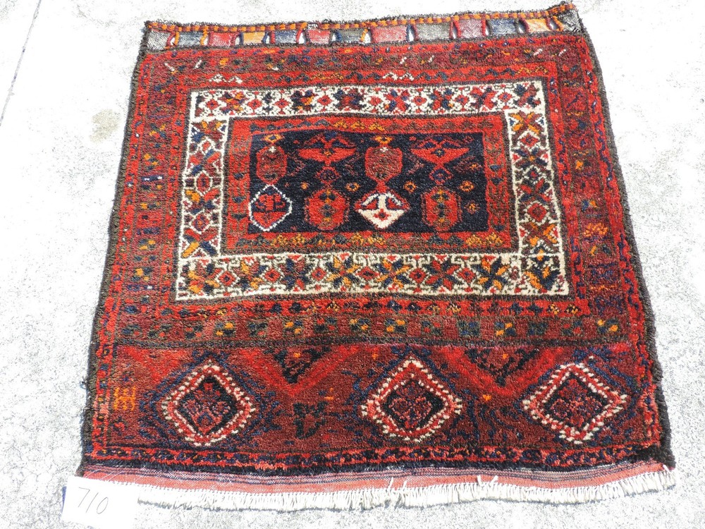 Square Antique Tribal Kurdish Bagface