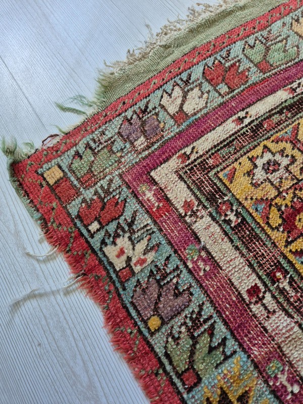 Antique Kirsehir Mucur Prayer Rug Textile Art Rare Tribal Carpet 40x63'' gallery