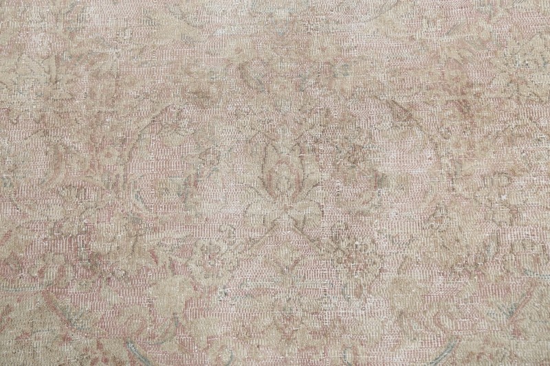 Muted Semi Antique Traditional Floral Area Rug Distressed Oriental Handmade 9x13 gallery