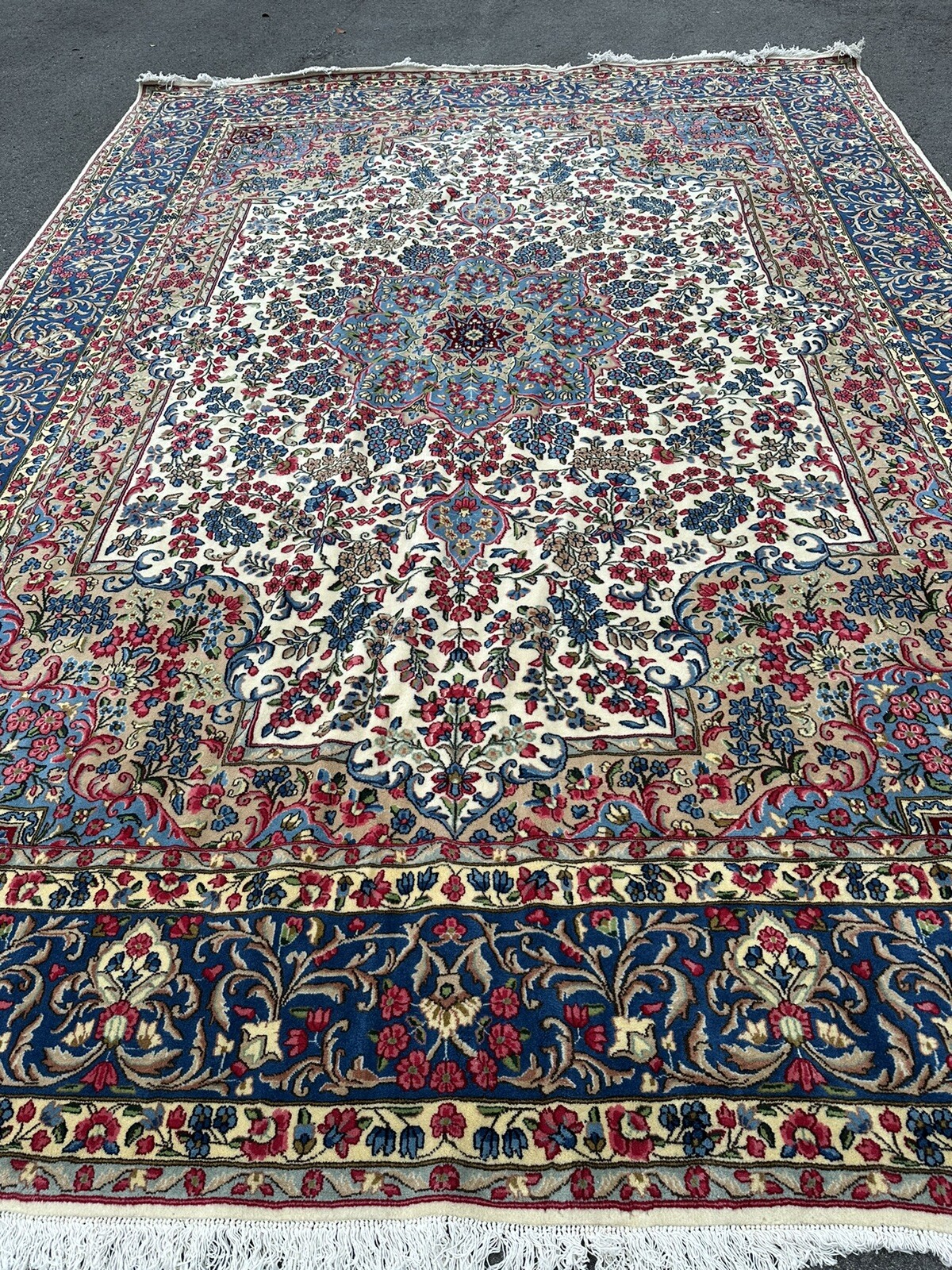Exquisite Semi Antique Royal Signet Persienn Kirrmann Carpet 13’2”x 9’8”Handmade gallery