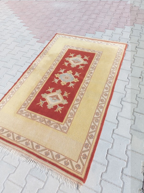 Handmade Rug, Vintage Handmade Rug Handmade Wool Rug Natural Antiq Vintage Rug gallery