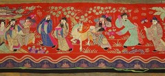 3X14 Antique Chinese Textiles Silk & Metallic Thread Area Rug 1890