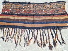 1900s Collectible Antique Sumac Kilim,Anatolian HandMade Rug,Fringed Wall Decor
