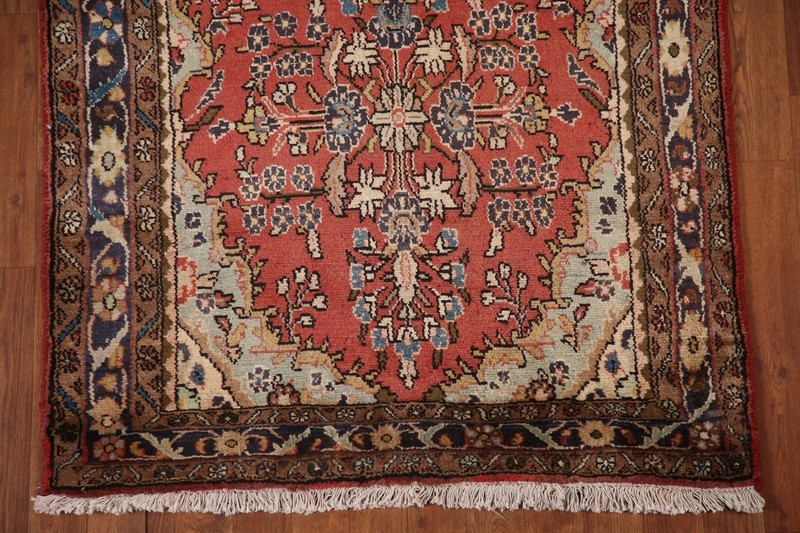 Traditional Floral Vintage 12 ft. Runner Rug 4x12 Hand-knotted Wool gallery