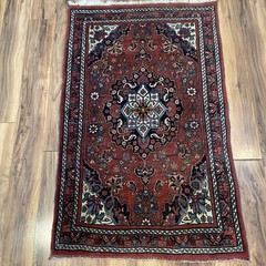 Oriental Handmade Wool Rug Turkey 48”x30” Vintage Tapestry Red Asian
