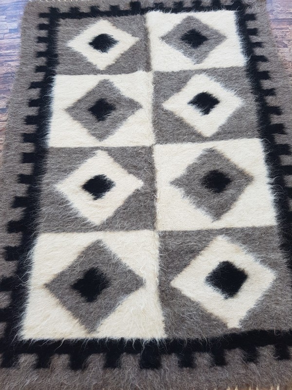 Vintage Handmade Moroccan Tribal Wool Kilim Rug 201x140 cm gallery