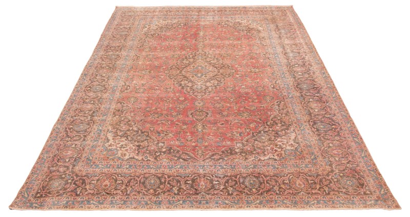 Vintage Hand-Knotted Area Rug 9'4" x 13'9" Traditional Wool Carpet gallery
