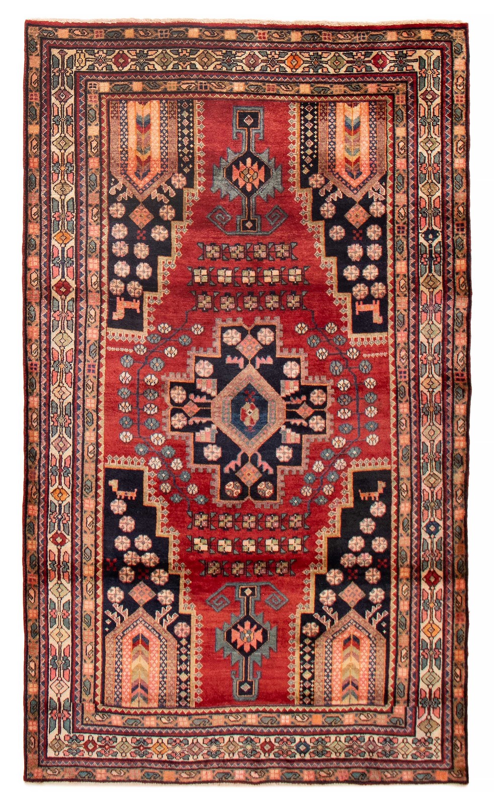 Vintage Traditional Hand-Knotted Area Rug 4'9" x 8'3" Oriental Wool Carpet gallery