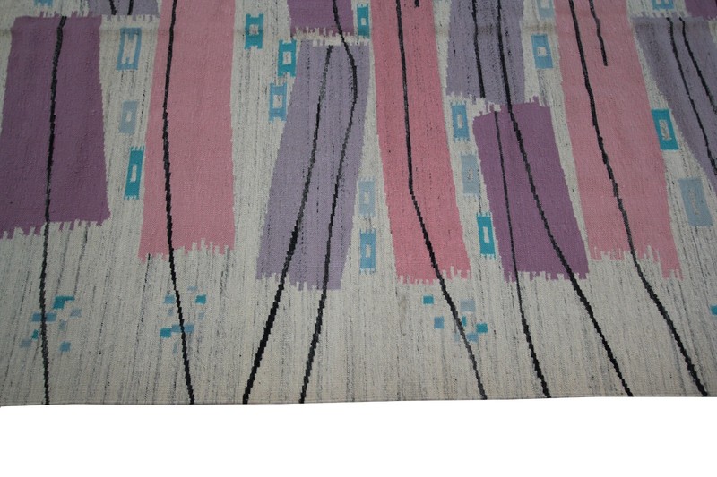 6x10 Vintage Scandinavian Tapestry Art Nouveau Rug Abstract 198cm x 320cm gallery