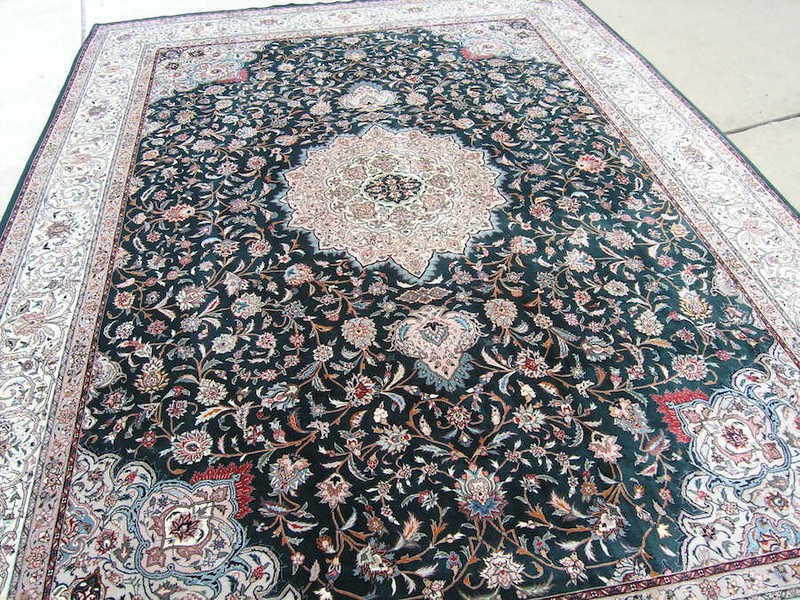 Exceptional Vintage Fine Hand Woven Oriental Rug Carpet 9x12 High KPSI 378 gallery