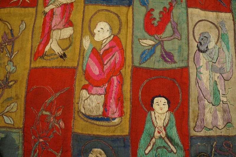 4X6 Antique Chinese Textile Arts Silk Area Rug 1850 gallery