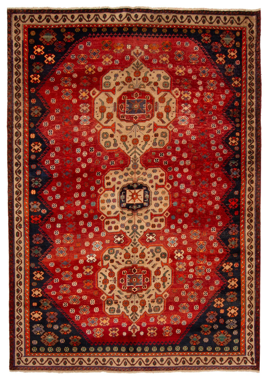 Vintage 6'6" x 9'0" Traditional Hand Knotted Vegetable Dye Wool Area Rug gallery