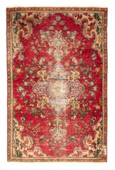 Vintage 3’1″ x 4’10” Traditional Hand Knotted Vegetable Dye Wool Area Rug