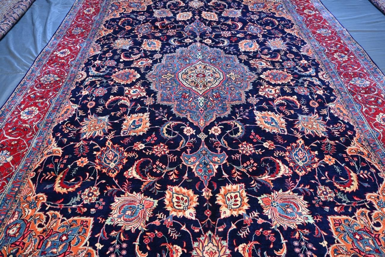 400 X 265 CM COLLECTORS ITEM Stunning Vintage Oriental Heraz Palace Area Carpet gallery