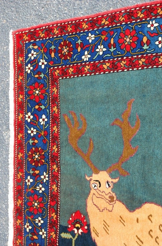 CIRCA 1920s ANTIQUE FINE CAUCASIAN GHARABAGH_KARABAKH RUG 4.10x7.8 HIGH KPSI gallery