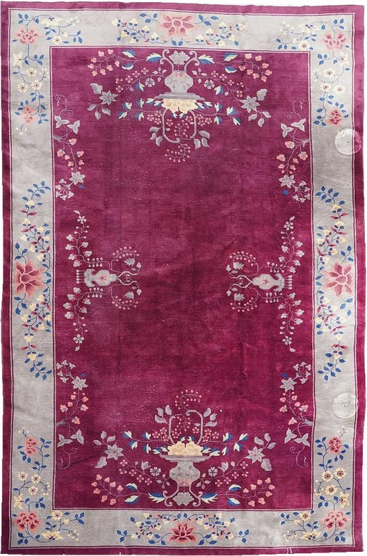 Antique 10' x 17' Palace Size Art Deco Chinese Rug Circa 1920- gallery