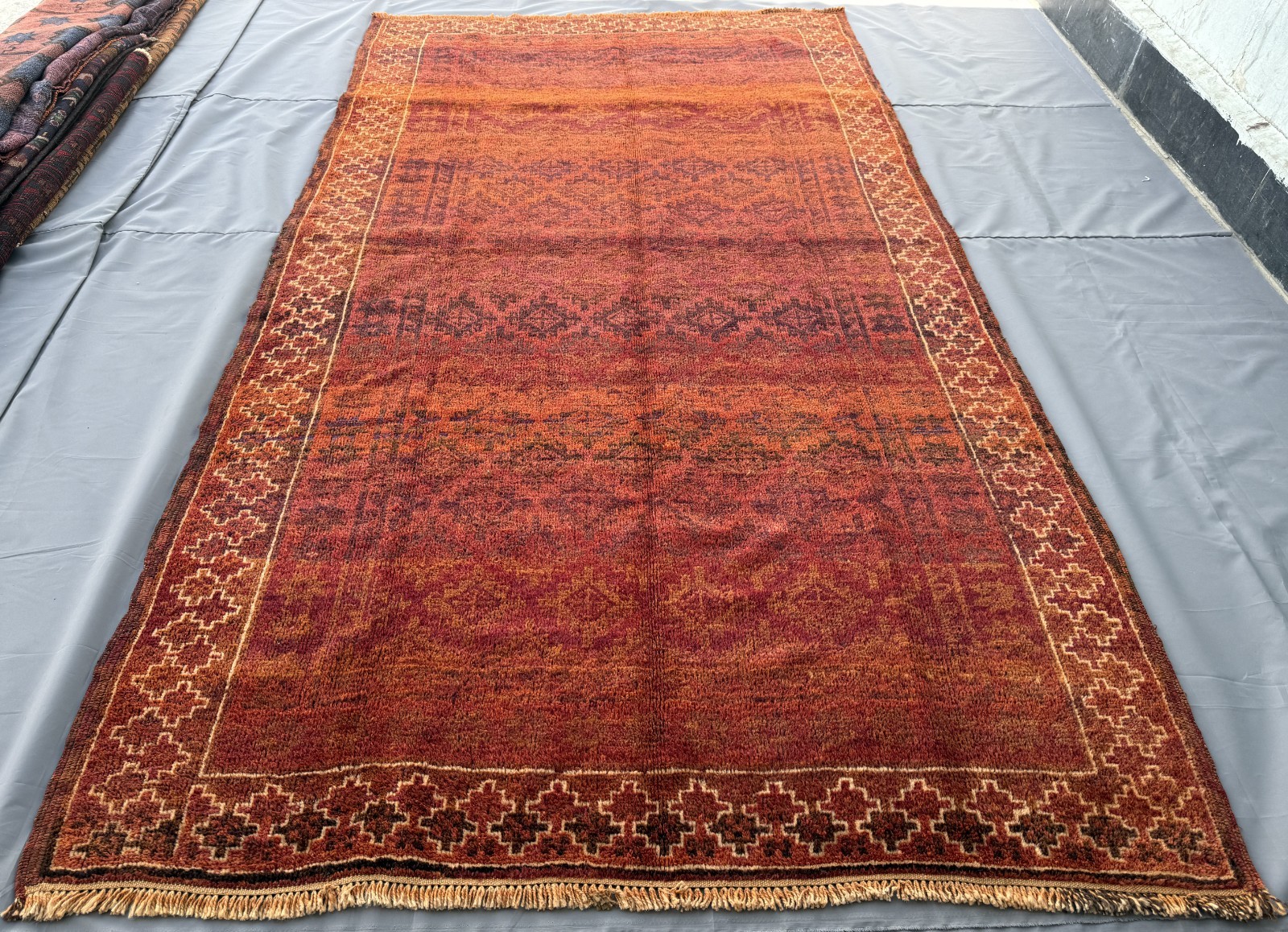 Antique Afghan Baluchi Area Rug 5x9 Orange Handmade Persian Style Tribal Carpet gallery