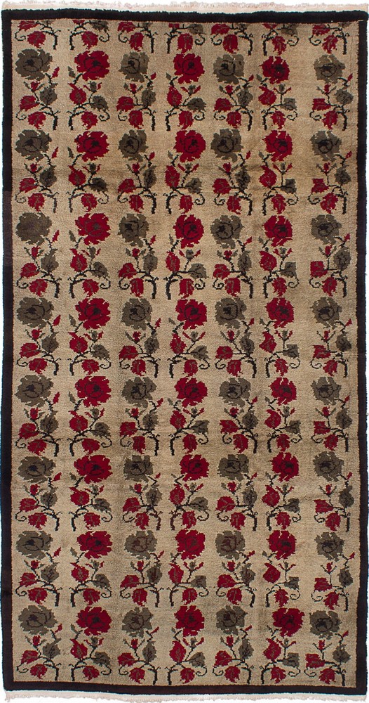 Vintage Traditional Hand-Knotted Area Rug 5'1" x 9'8" Oriental Wool Carpet