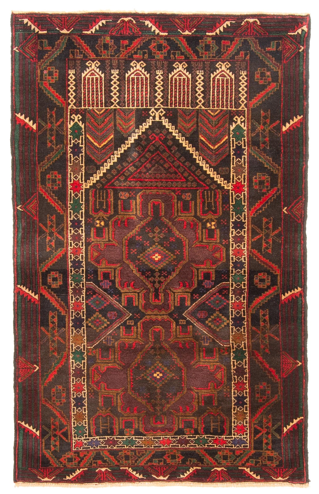 Vintage 2'11" x 4'8" Traditional Hand Knotted Vegetable Dye Wool Area Rug gallery