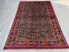 6×9 Red Antique Ersari Afghan Large Area Rug Hand Knotted Wool Tribal Bedroom