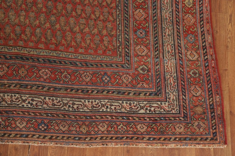 Pre-1900 Antique Malayer Vegetable Dye Hand-knotted Runner Rug 6' 4" x 16' 3" gallery