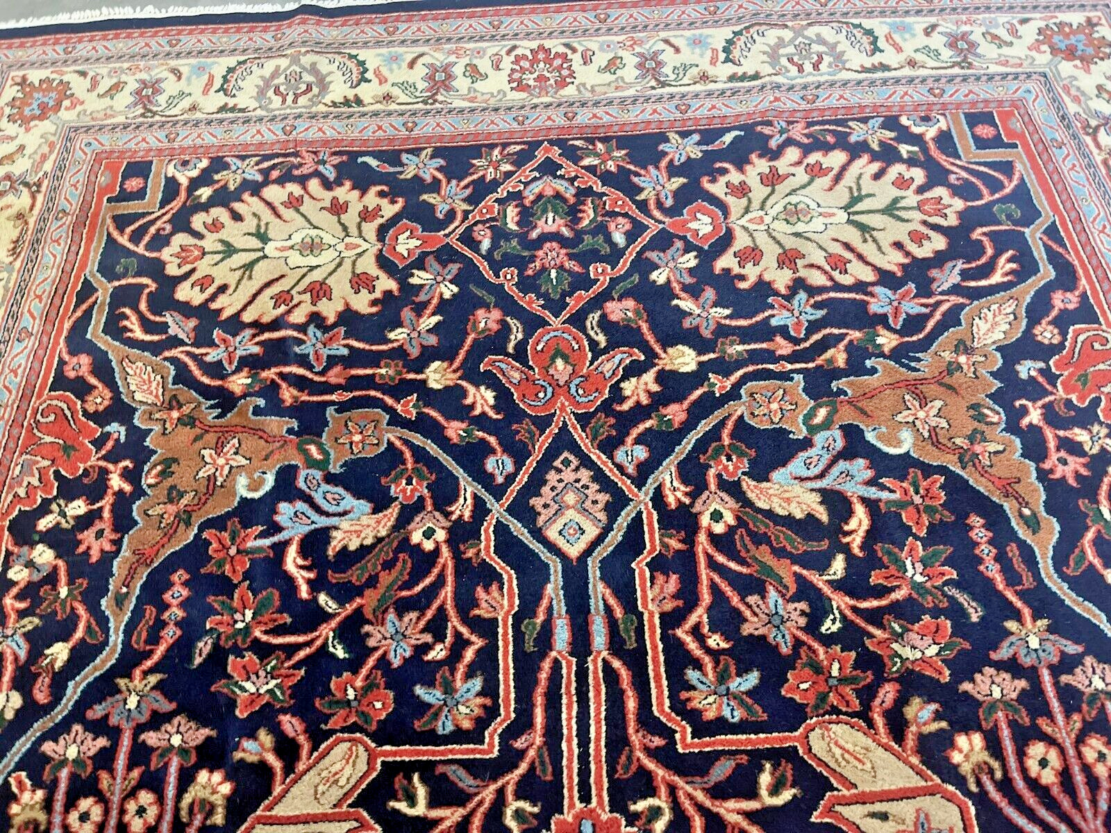VINTAGE ORIENTAL RUG UNUSUAL DESIGN HANDKNOTTED WOOL 9' 7" X 8' gallery