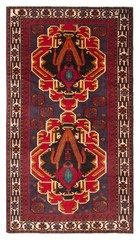 Vintage Hand-Knotted Area Rug 3’6″ x 6’3″ Traditional Oriental Wool Carpet