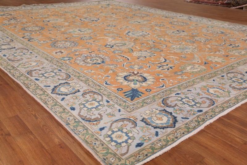 Over-dyed Vintage Orange Traditional Rug 10x13 ft Handmade Living Room Carpet gallery