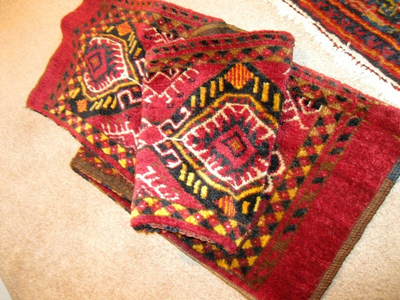 AMAZING 1900 COLORFUL TURKOMAN TORBA FULL PILE WITH GREAT COLORS gallery