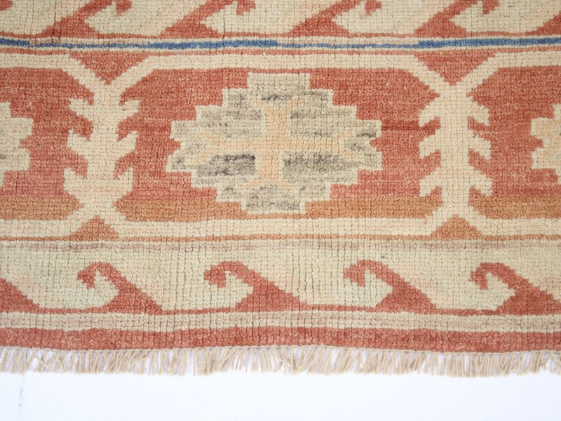 7x9 Red Orange Large Area Rug, Handmade Turkish Rug, Wool Rug, 7.3x8.7 Ft gallery