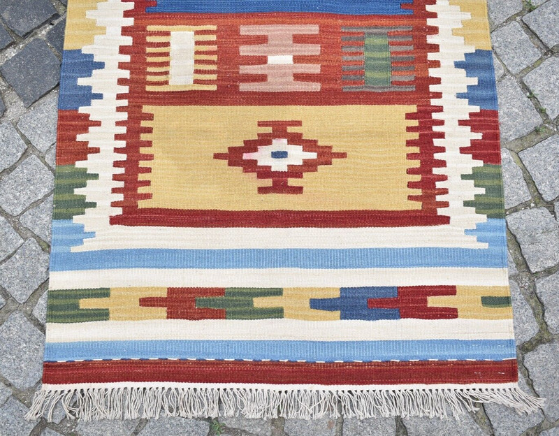 Turkish Runner Rug 33'' x 80'' Anatolian Hallway Kilim Flat Woven Corridor Rug gallery