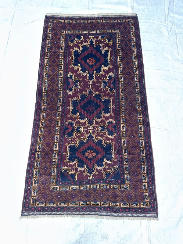 115 X 215 cm Vintage Latif Khani Natural Vegetable Dye Tribal Nomad Maldari Rug gallery
