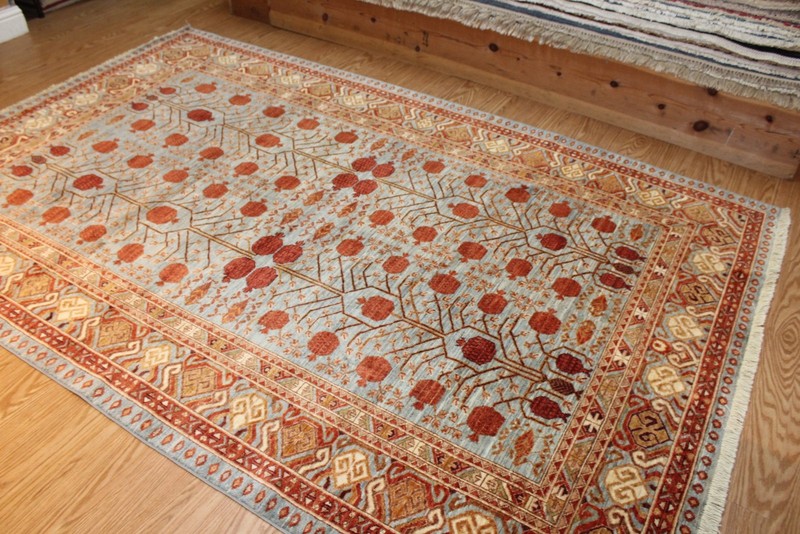 Fine Quality Genuine Handmade Hand Knotted Oriental Rug 6' x 9' Vegetable Dyed gallery