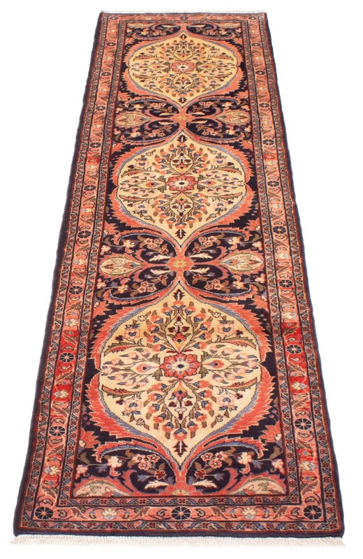 2'9" x 10'5" Vintage Hand-knotted Runner Rug Traditional Oriental Wool Carpet gallery