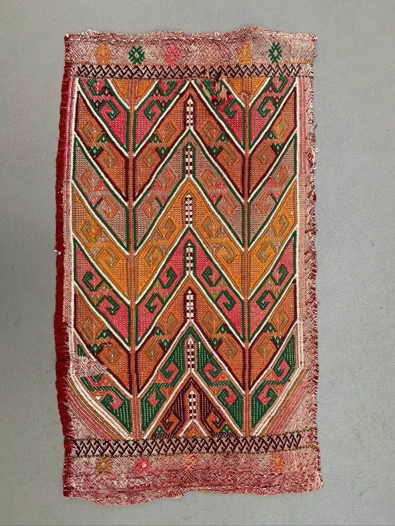 Vintage Turkish Mini Kilim 90x49 cm Wool Small Kelim Runner, shabby Chic gallery