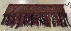 Antique Turkoman Saryk Yomud Torba Complete With Skirt Long Tassels14x46″