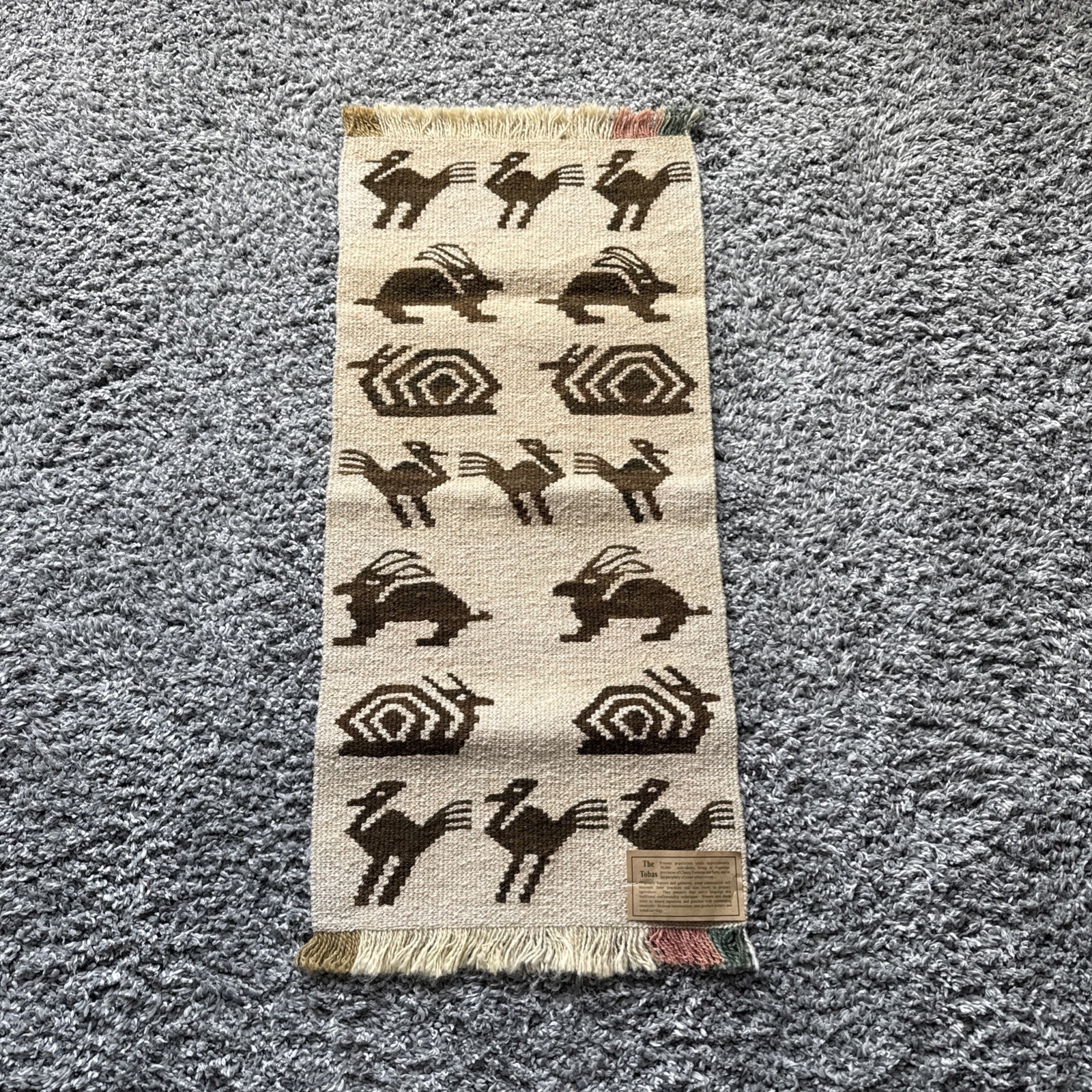 Vintage Traditional Handcrafted wool Rug for Home Décor The Tobas 93x40cm gallery