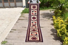 Turkoman Rug 2×9 Hand Woven Oriental Carpet 65x282cm Runner Eclectic Rug