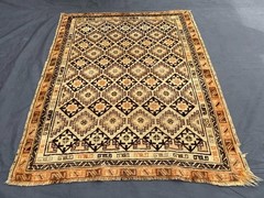 Vintage Gorgeous Natural Vegetable Dye Nomadic Kowdani Maldari Tribal Nomad Rug