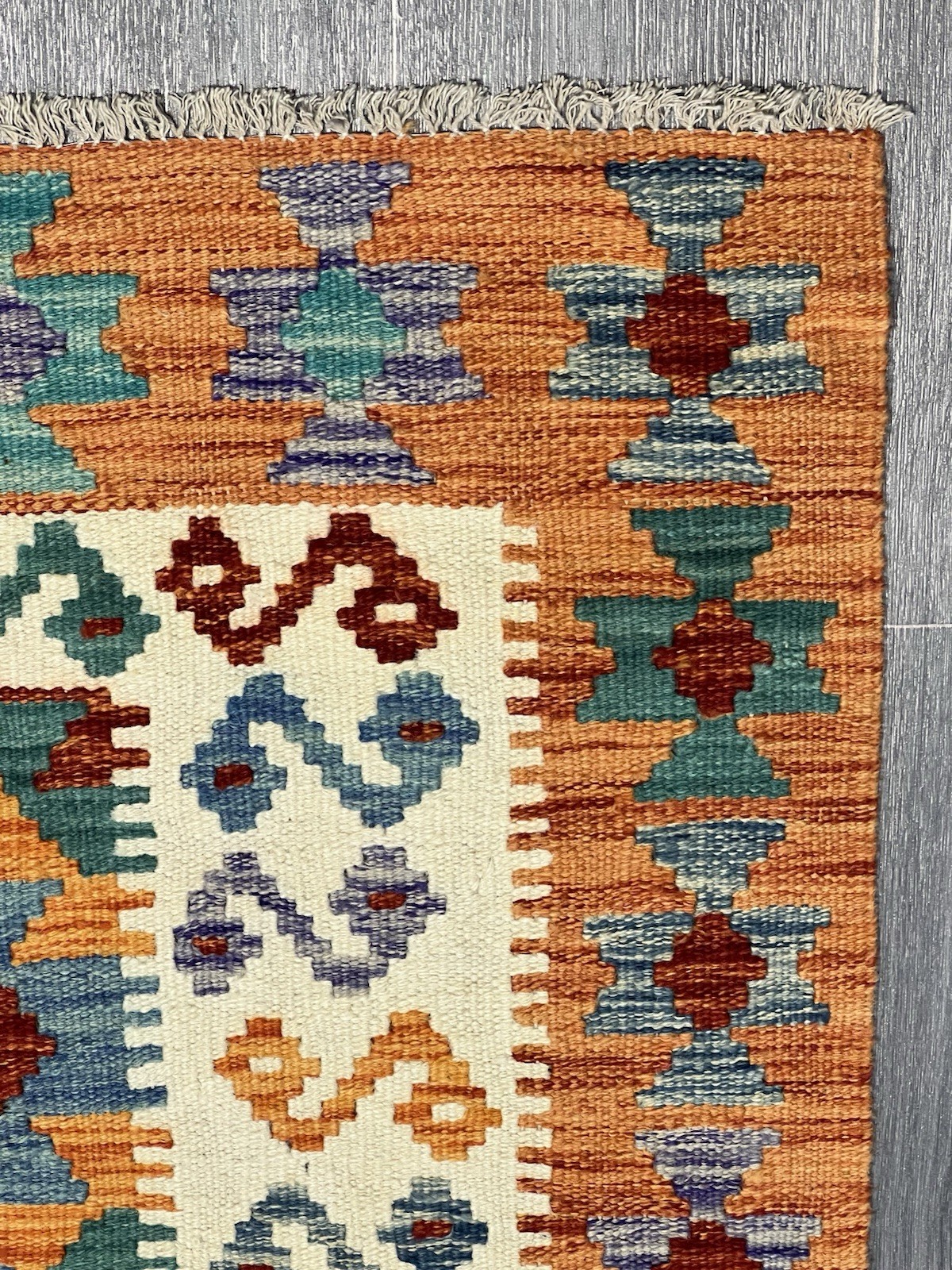 Vintage Kilim Traditional Hand Made Oriental Wool Kilim 5ftx3.2ft 154cmx104cm gallery
