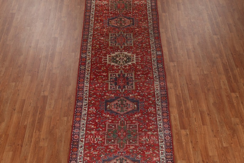 Vegetable Dye Heriz Bakhshayesh Tribal Handmade Runner Semi-Antique Rug 4x13 gallery