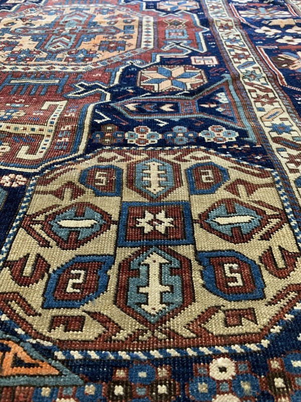 antique signed caucasian kazak dated 1905 hand made rug size 205x131cm gallery