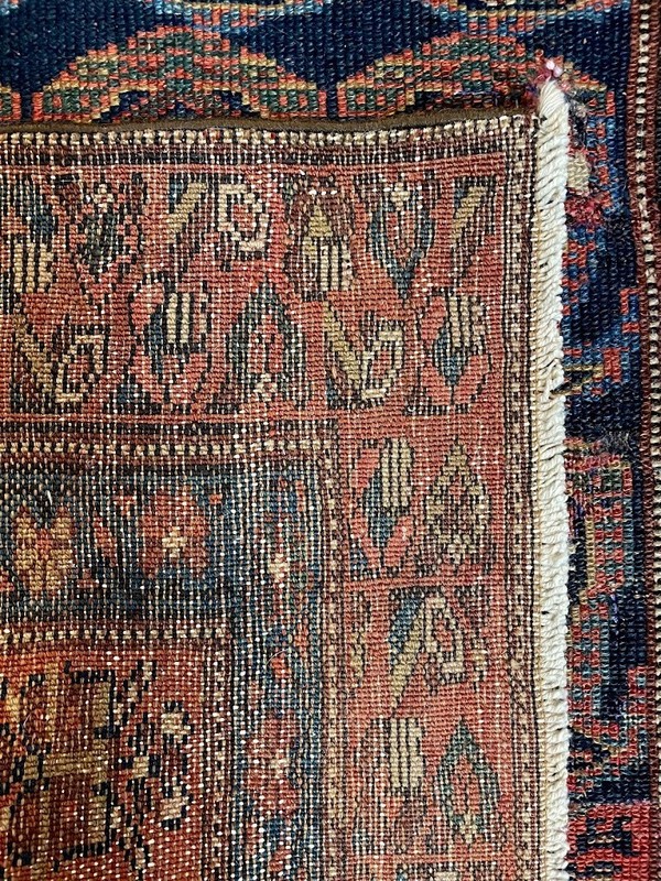 Antique Caucasian Paisley Leaf Runner Handwoven Rug Size 2'9 x 12'7 gallery