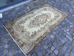 Area rug, Turkish rug, Vintage rug, Handmade rug, Wool rug Carpet | 3,9 x 6,8 ft