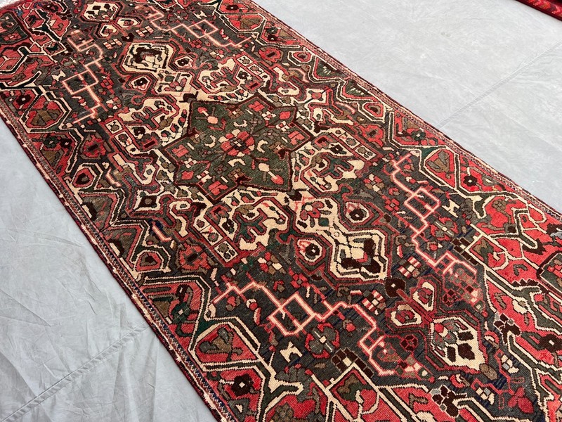 Vintage Caucasian Tribal Handmade Traditional Medallion Runner Rug 3'9 x 8'2 Ft gallery