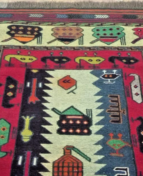 Handmade Afghan amazing war rug Great Quality Beauiful design 184 cm x 110 cm gallery