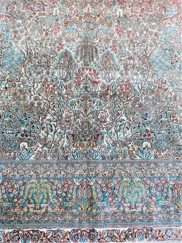 FINEST ANTIQUE HANDMADE 100% NATURAL SILK CHINESE RUG 3,000,000 KNOT/SQM 72X49" gallery